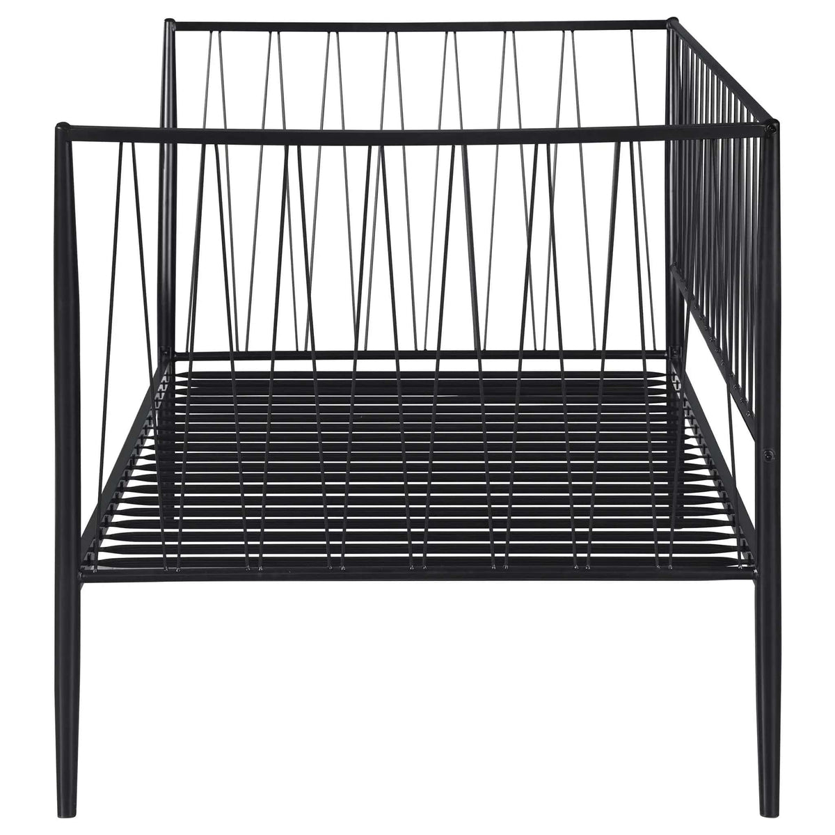 Richland Metal Twin Daybed Bed Frame Matte | 86.25 x 42 x 41.5 in | Metal | Black