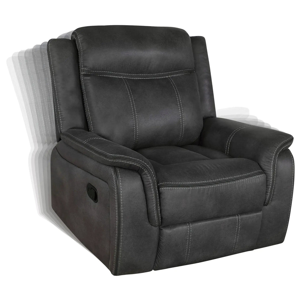 Lawrence 3-piece Upholstered Reclining Sofa Set | 3-Piece Set | Living Room Furniture | Charcoal