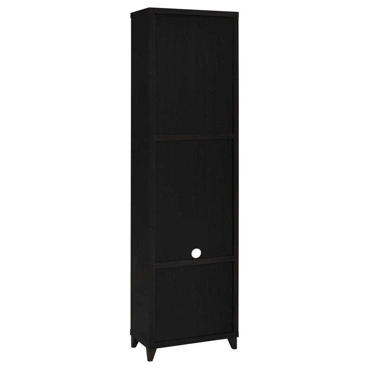 Lewes 4-shelf Engineered Wood Media Tower Pier | 21.25 x 11.5 x 76 in | Engineered Wood | Cappuccino