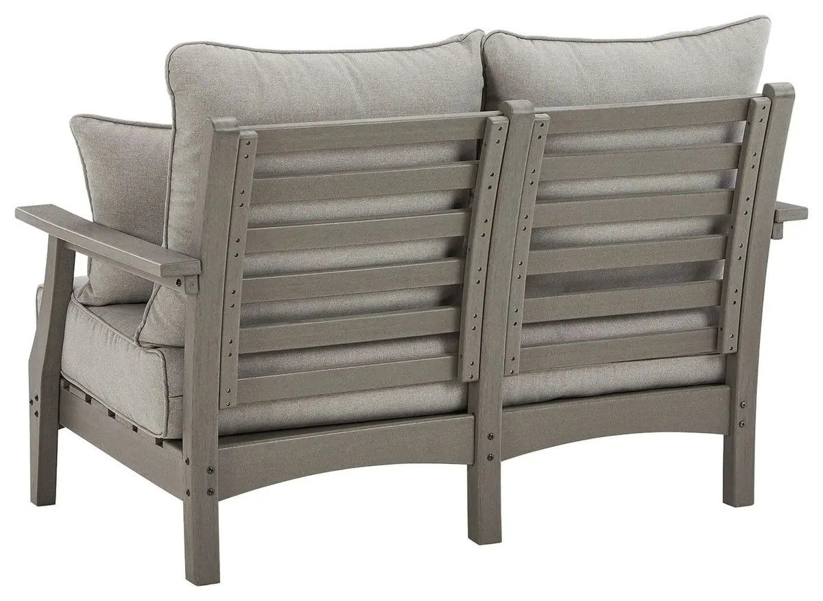 Visola Loveseat With Cushion | 54 x 32.5 x 37 in | Polyester & Fabric | Gray