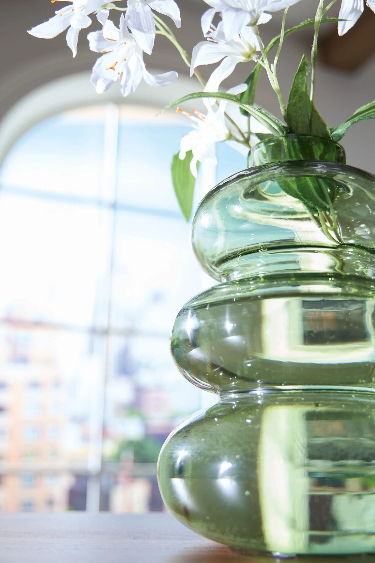 Renethorne Blown Glass Vase | Rounded Organic Shape | Modern Vibe | 9.25 Inch Height
