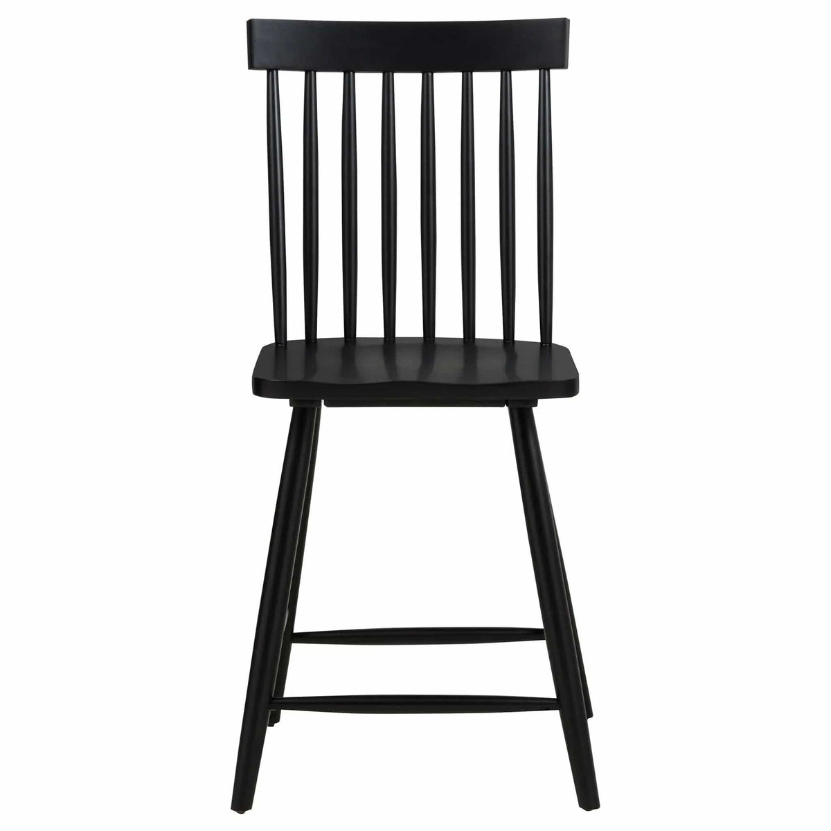 Andrews Windsor Counter Height Dining Side Chair Black (Set of 2) Counter Height | 19 x 22.75 x 43.25 in | Rubberwood & Veneer | Dining Room
