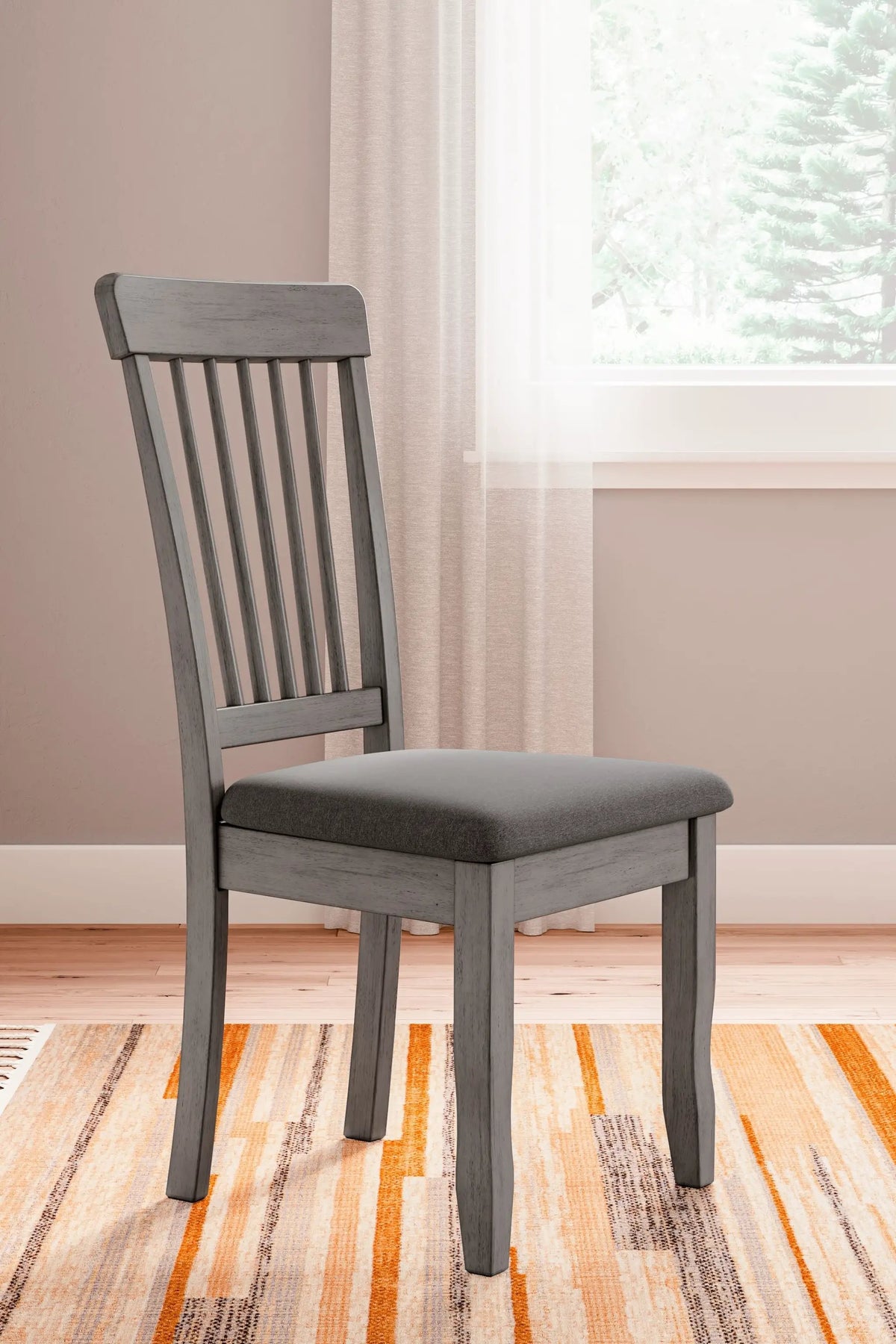 Shullden Dining Room Side Chairs | Set Of 2 | Gray | 18.38 Inch Seat Height