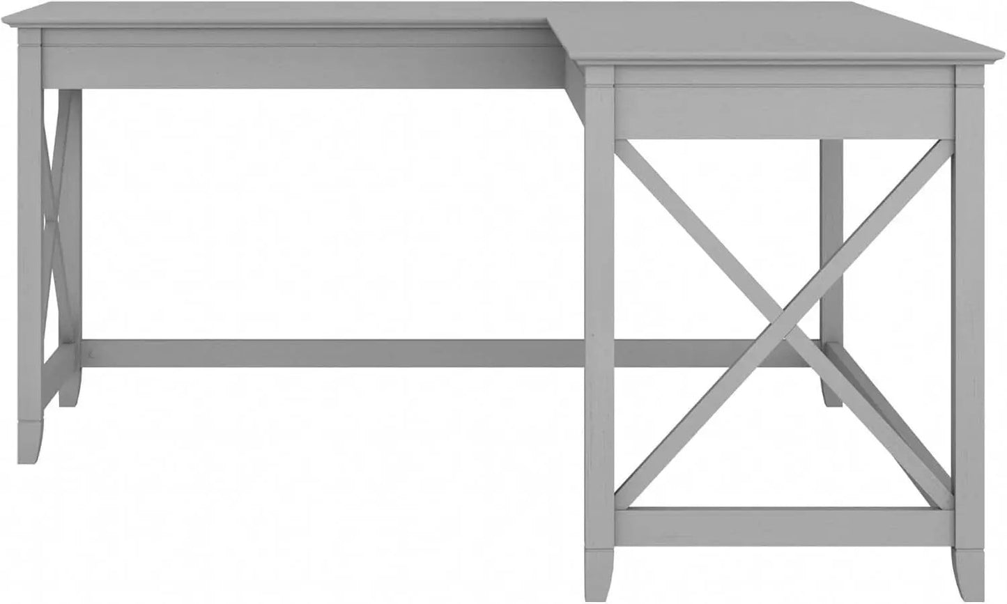 Bush Furniture Key West 60W L Shaped Desk Cape Cod Gray from PriceLows™