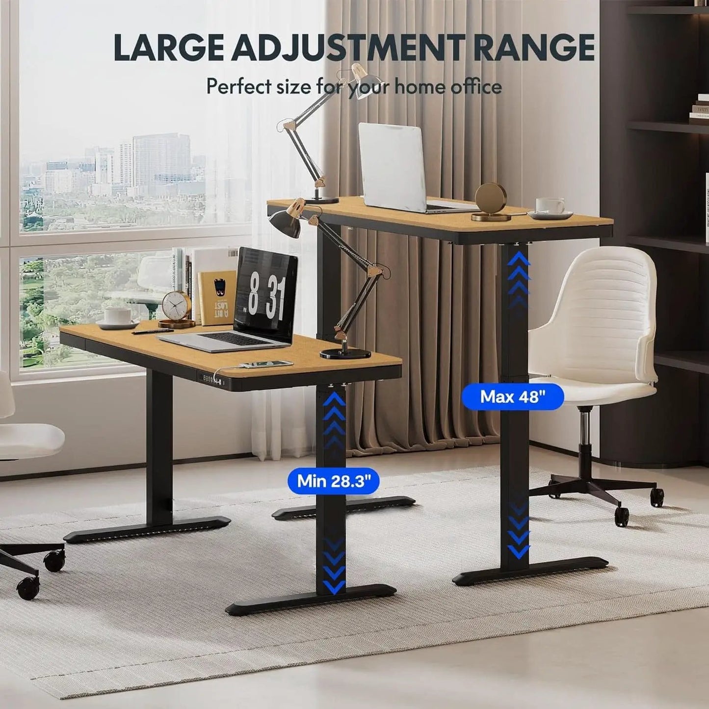 Electric Standing Desk With USB Ports And Adjustable Height from PriceLows™
