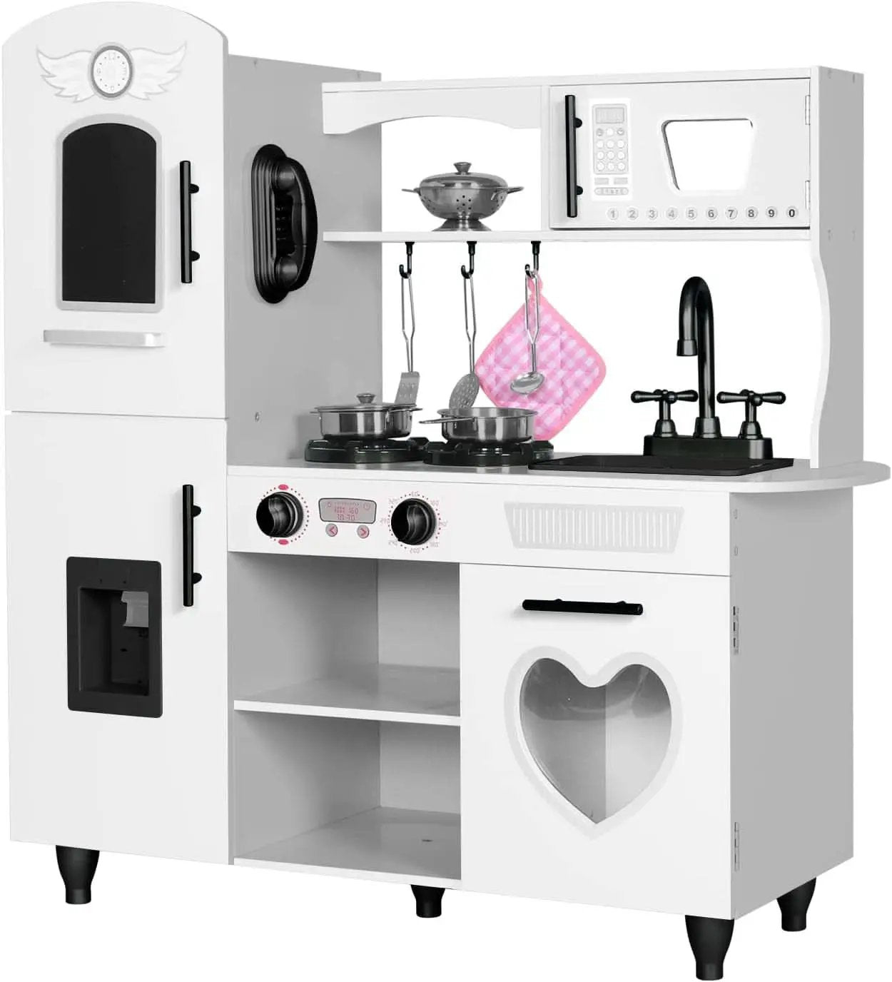 Wooden Kitchen Playset For Toddlers Featuring Lights from PriceLows™
