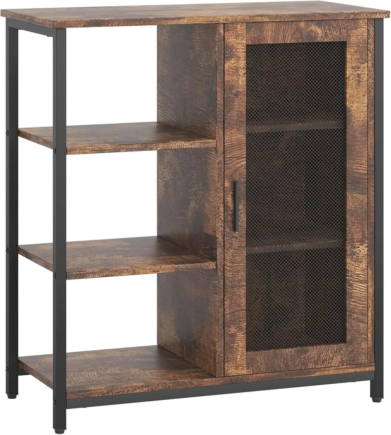 Mini Coffee Bar Cabinet 27.5 Inch Brown Finish Storage Unit from PriceLows™