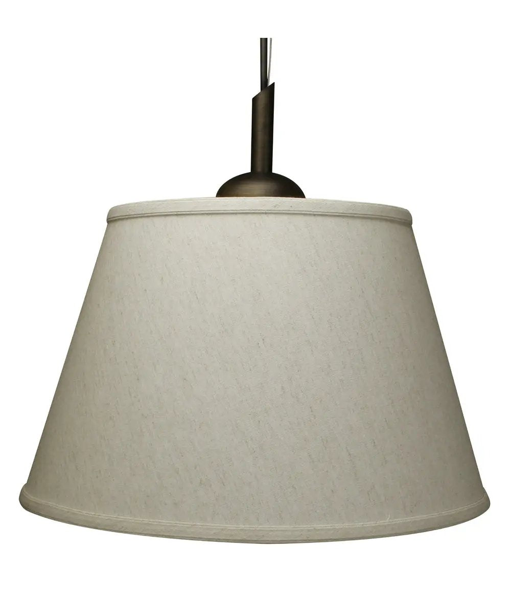 Cafe Pendant Light | 16 Inch Wide | Textured Oatmeal Shade | Empire Style