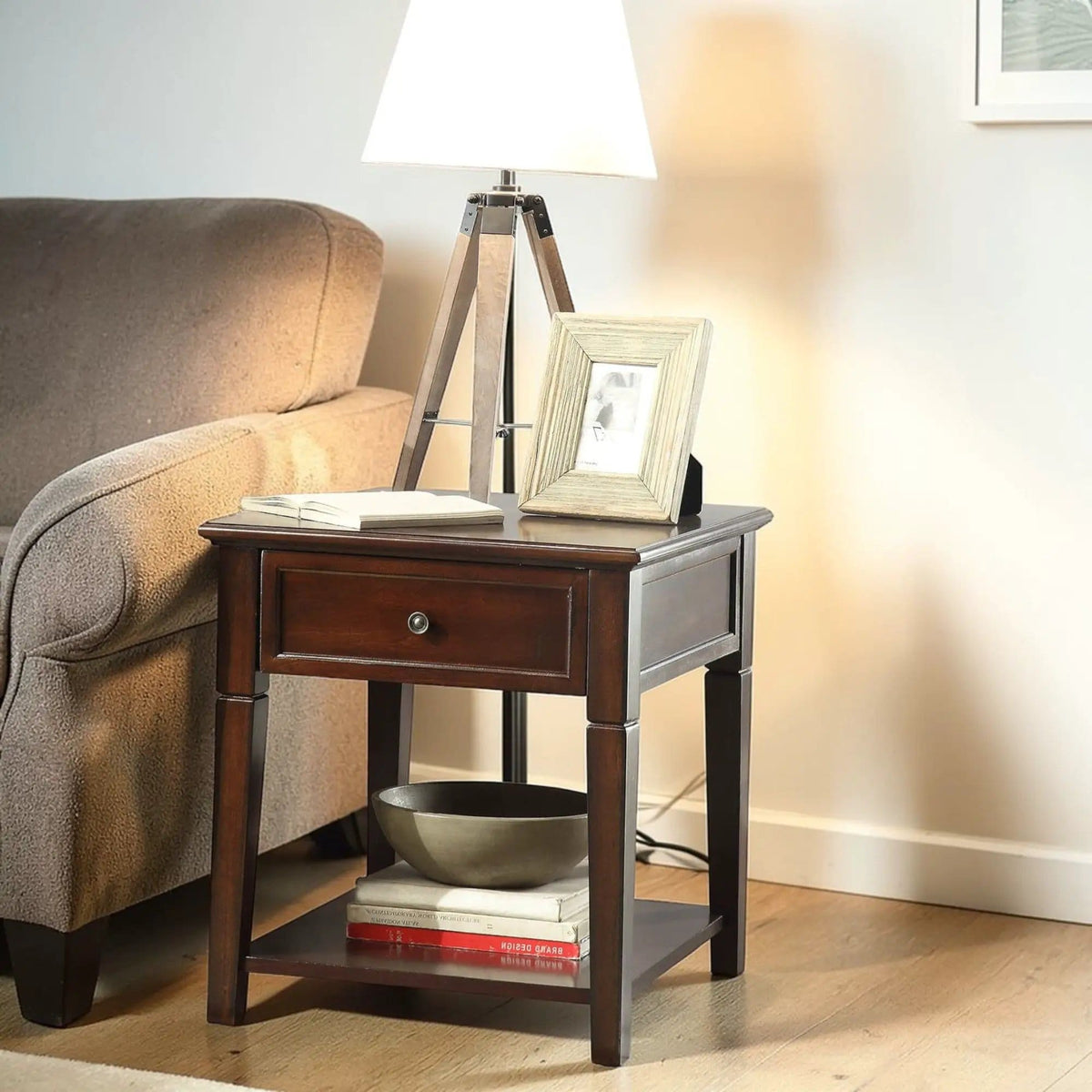 Malachi Table, Versatile Design | 24 x 22 x 24 in | Veneer & Wood | Living Room