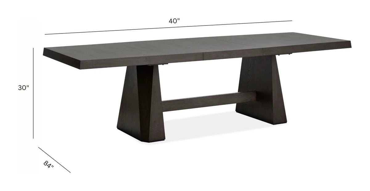 Tauren Extendable Double Pedestal Dining Table Dining Tables with Extension | Dining Tables with Extension | Oak Veneer | Coffee Bean