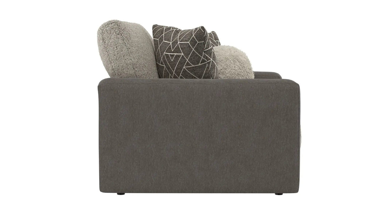 Reddington Chair 1/2 | 54 x 49 x 37 in | Velvet & Fabric | Umber / Fawn