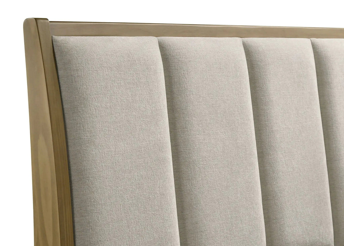 Granada Upholstered Queen Panel Bed Natural Pine | 64 x 89.75 x 53.25 in | Fabric | Bedroom
