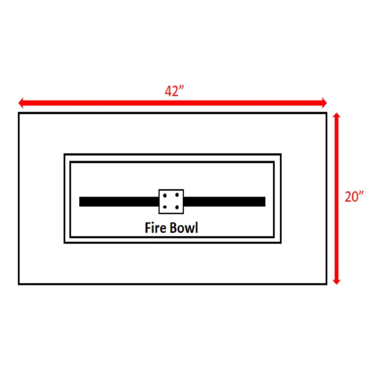 Gas Fire Pit Table | Propane Or Natural Gas | Fiber Concrete | Push-Button Control Panel