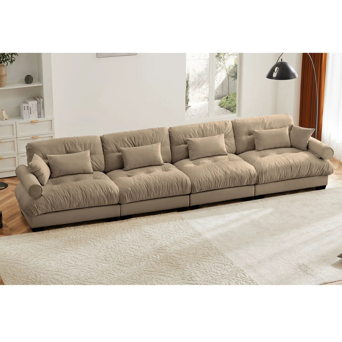 Modular Sectional Sofa | Deep Seat Cushions | Vintage Velvet
