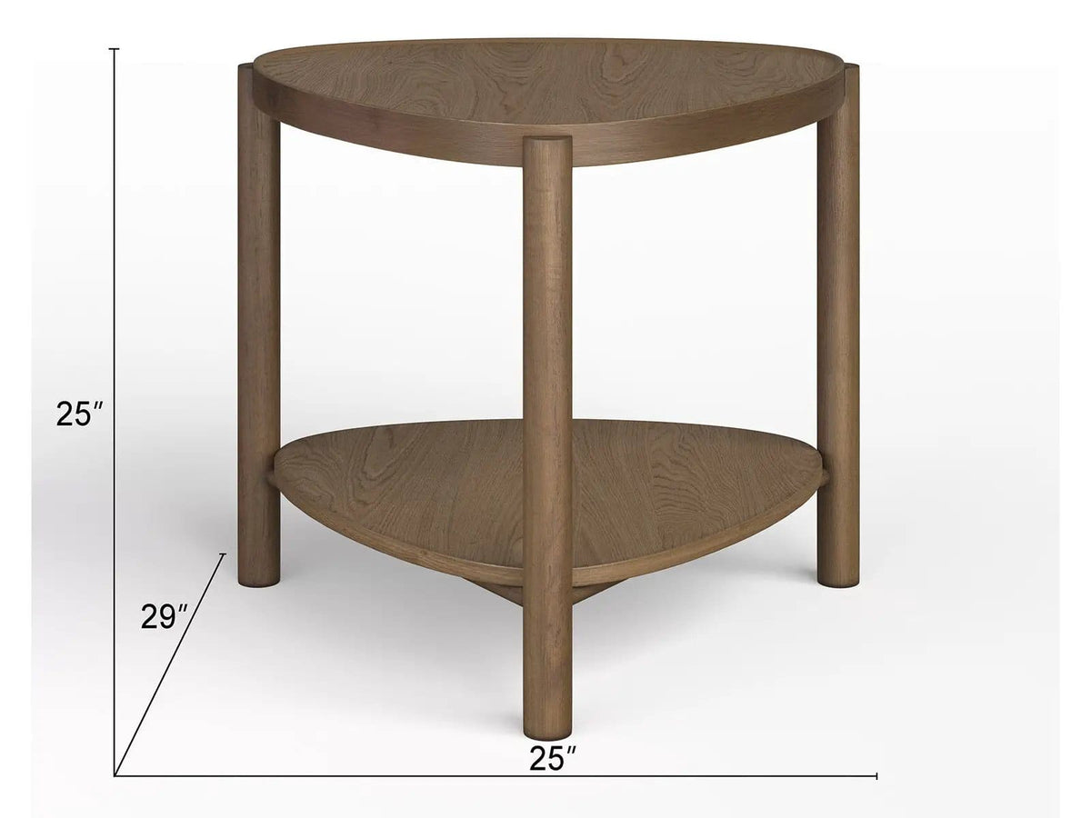 Hadleigh Shaped Accent End Table | 2 Pieces | Wood | Living Room