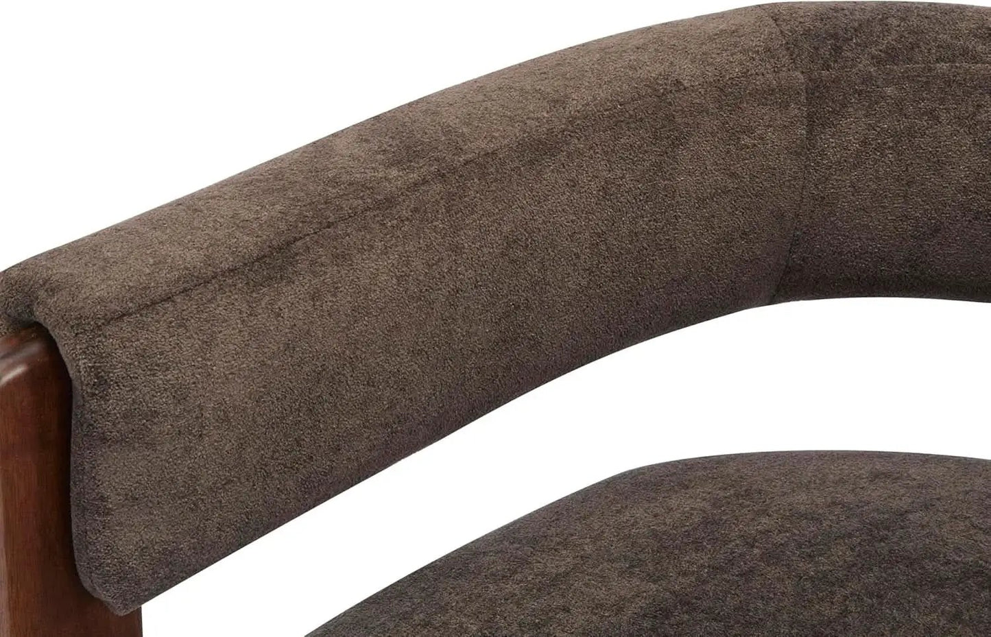Dark Brown Velvet Upholstered Accent Chair Cushion from PriceLows™