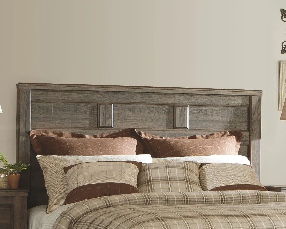 Juararo Bedroom Set | 4-Piece | Vintage Aged Rough Sawn Finish | Replicated Oak Grain