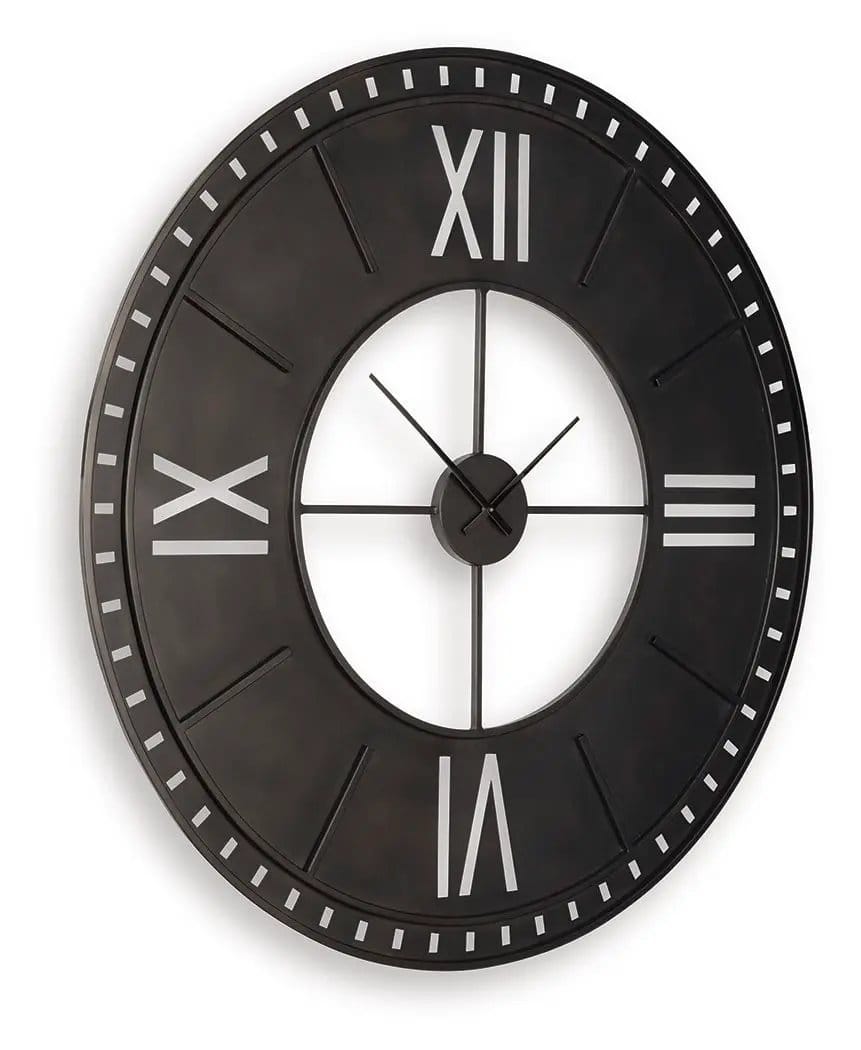 Lytle Wall Clock | 49.63 x 1.38 x 49.63 in | Metal | Antique Brown