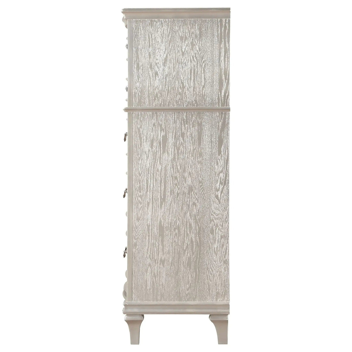 Evangeline 6-drawer Bedroom Chest Silver | 42 x 19.75 x 59.5 in | 6-Drawer | Oak
