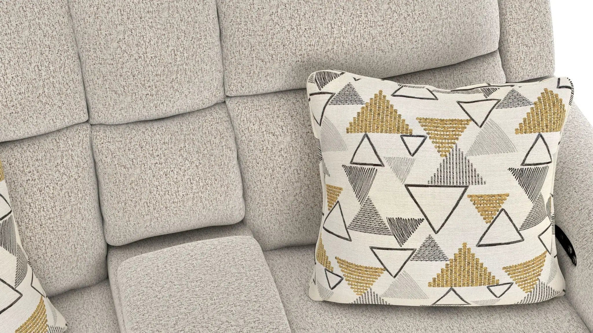 Micah Power Headrest Power Deep Seat Reclining Console Loveseat | 86 x 45 x 44 in | Living Room Furniture | Oatmeal