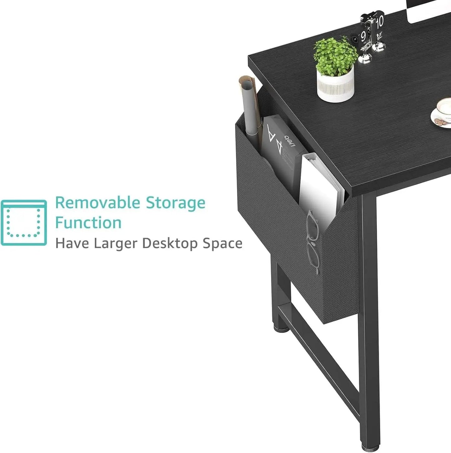 39 Inch Computer Desk With Built In Power Outlet And USB Charging Ports from PriceLows™
