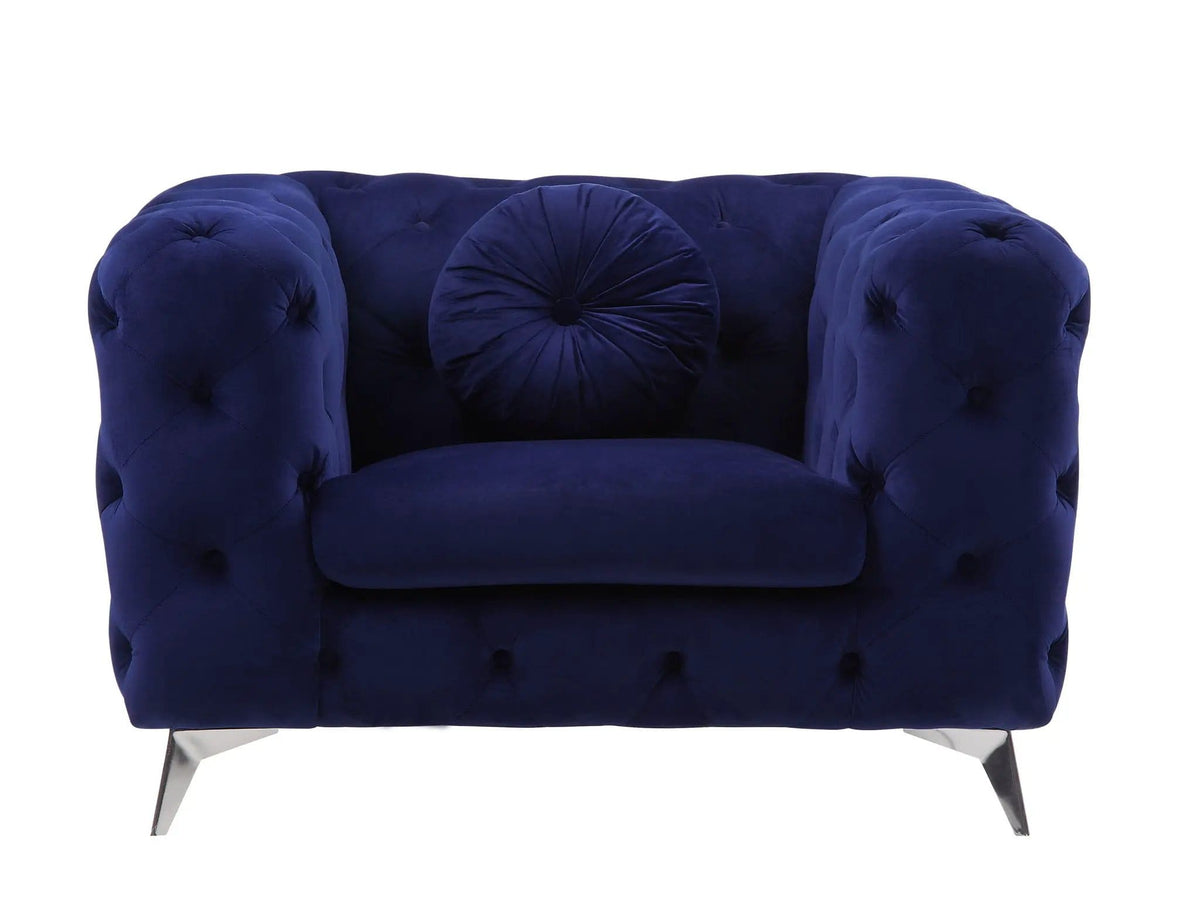 Atronia Chair, Elegant Design | 41 x 41 x 30 in | Fabric & Metal | Living Room