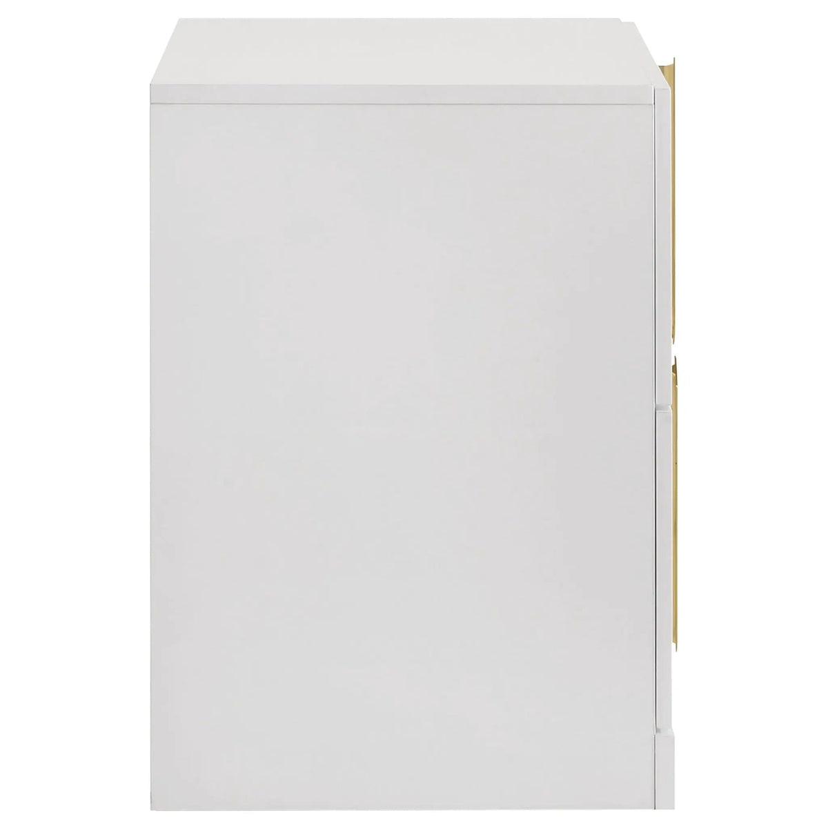 Ines 2-drawer Nightstand Bedside Table White High Gloss | 23.5 x 17 x 23.25 in | 2-Drawer | Bedroom