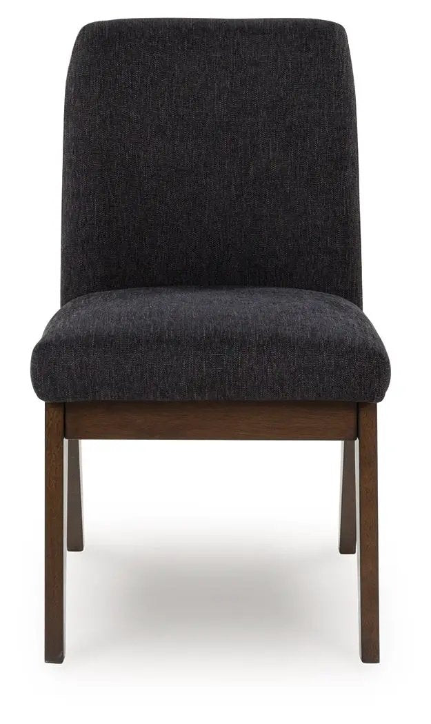 Dilenno Dining Side Chairs | Set Of 2 | Dark Brown | Upholstered Seats