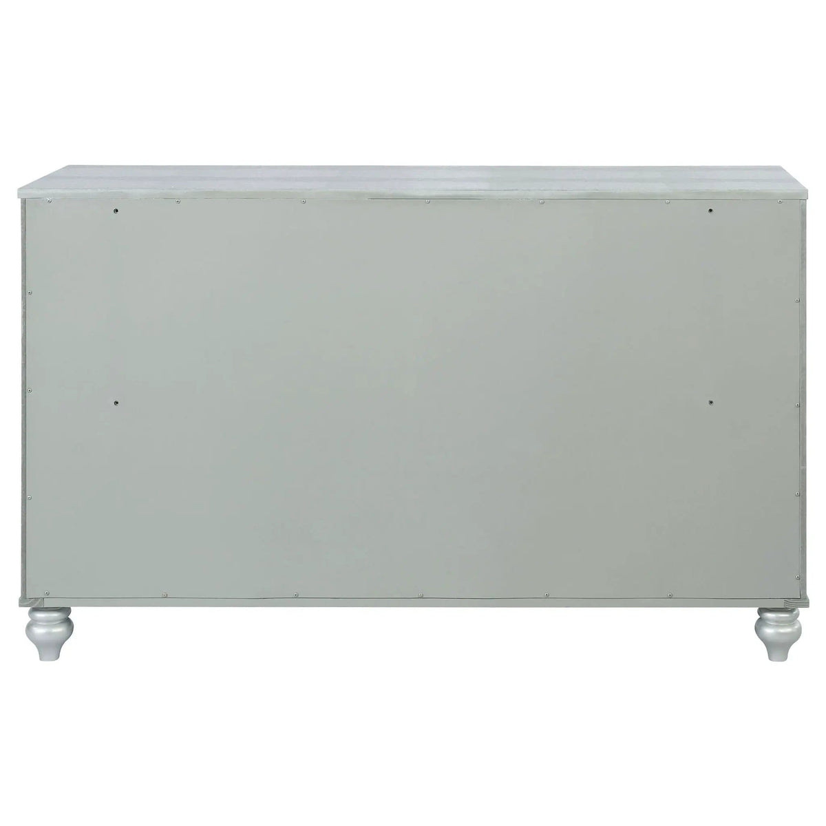 Gunnison 6-drawer Dresser Silver Metallic | 62 x 18 x 38.25 in | Crystal | Bedroom