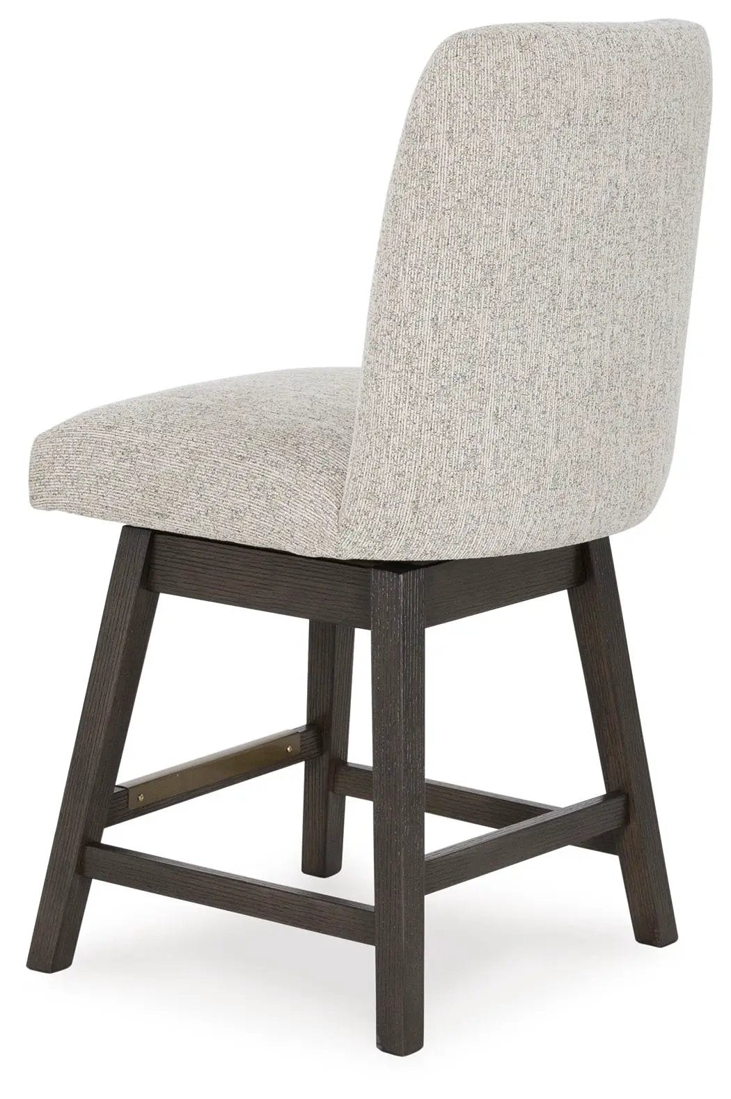 Burkhaus Swivel Barstool | Set Of 2 | Upholstered Seat | Beige And Dark Brown