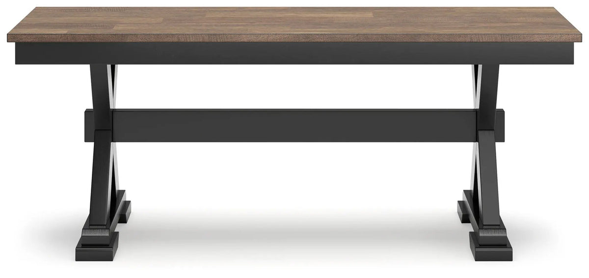 Wildenauer Dining Bench | 48 Inch Width | Modern Farmhouse Style | Two-Tone Finish