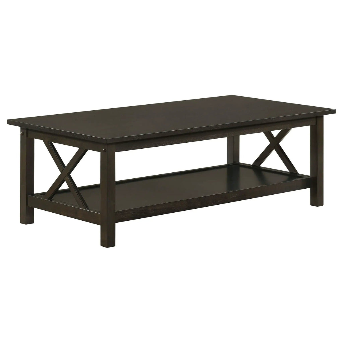 Rachelle 3-piece Rectangular Coffee Table Set Deep Merlot | 3-Piece Set | Rubberwood & Engineered Wood | Dining Room