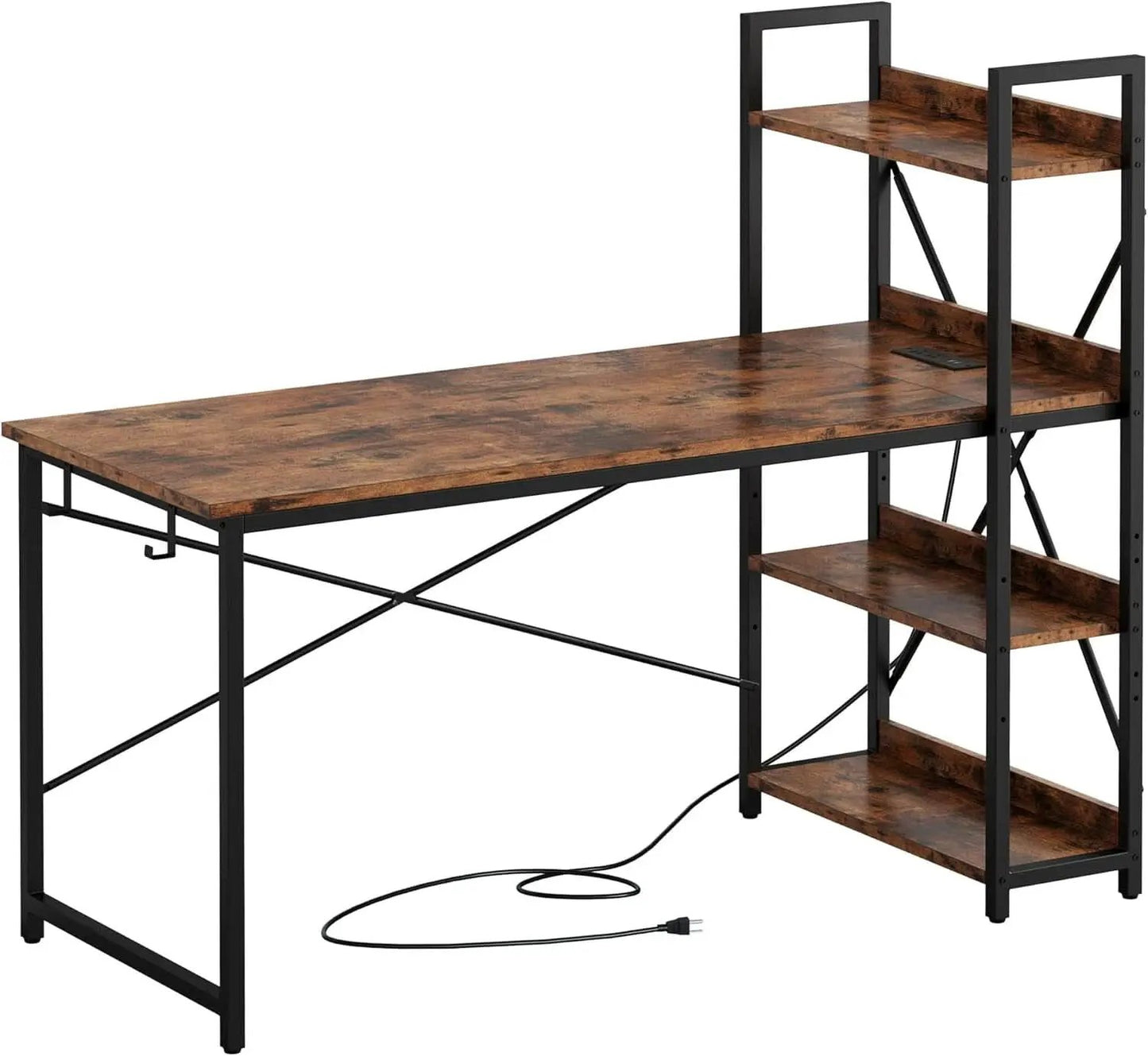 Computer Desk with Power Outlet and USB Charging Ports from PriceLows™