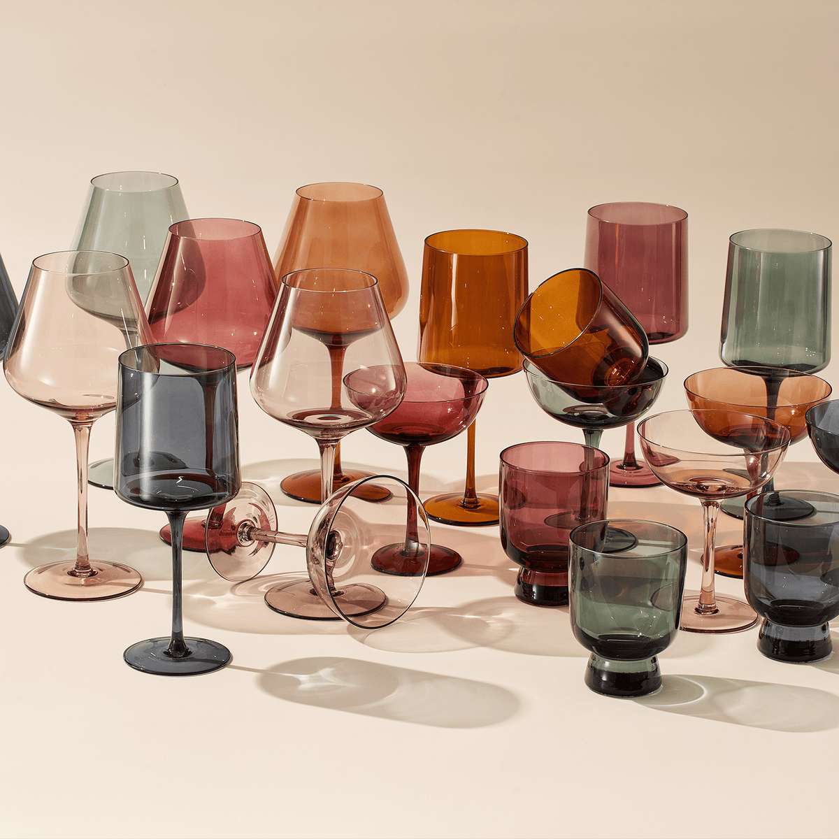Tonal Stemmed Wine Glassware | 12 oz | Set of 6 | Entertaining