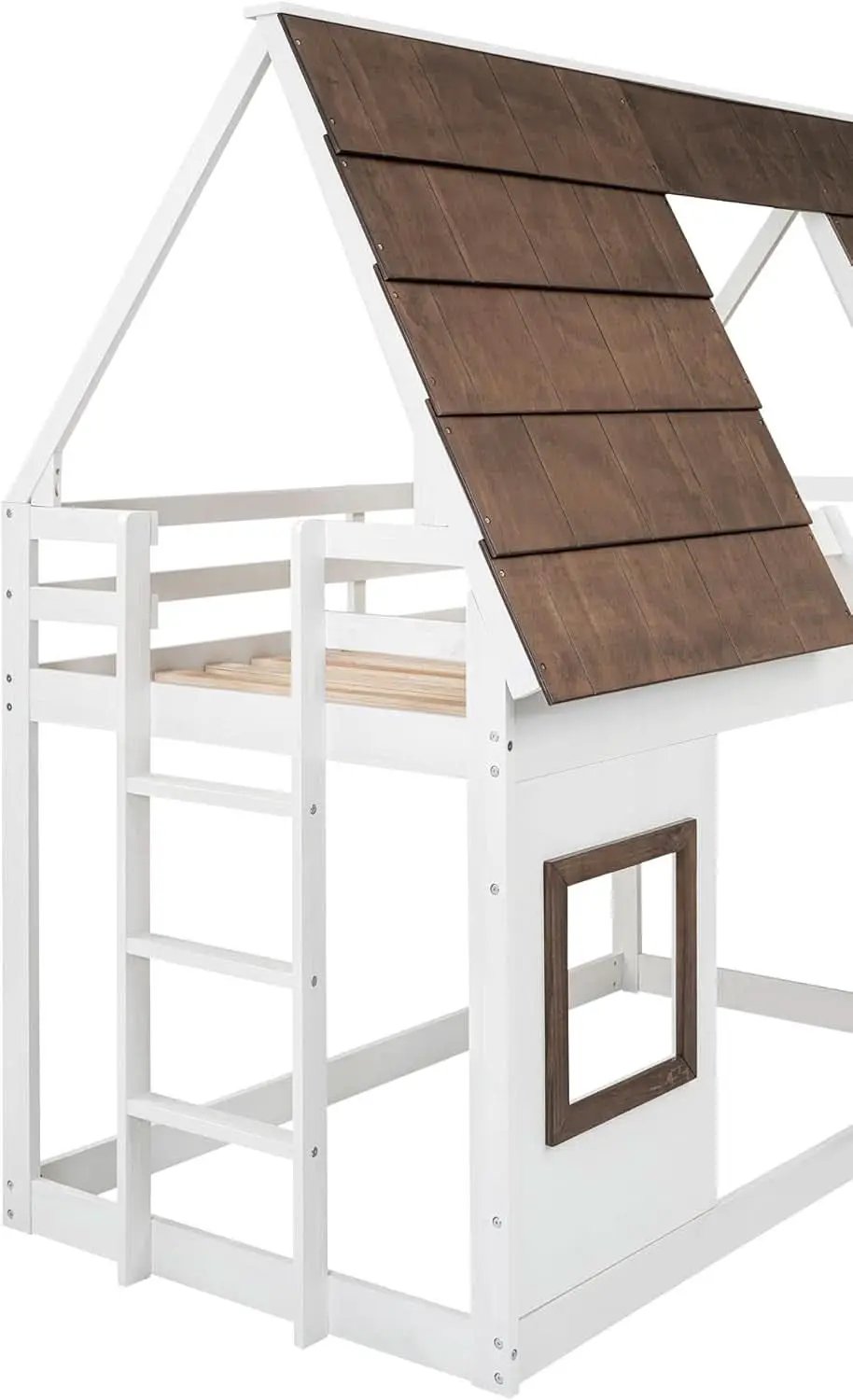 Twin Over Twin Bunk Bed With Slide For Kids Room Ready from PriceLows™