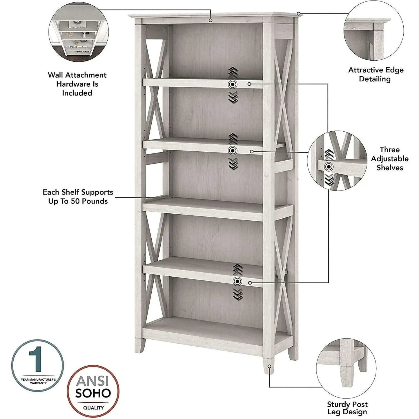48W Writing Desk With Lateral File Cabinet Home Office Furniture from PriceLows™