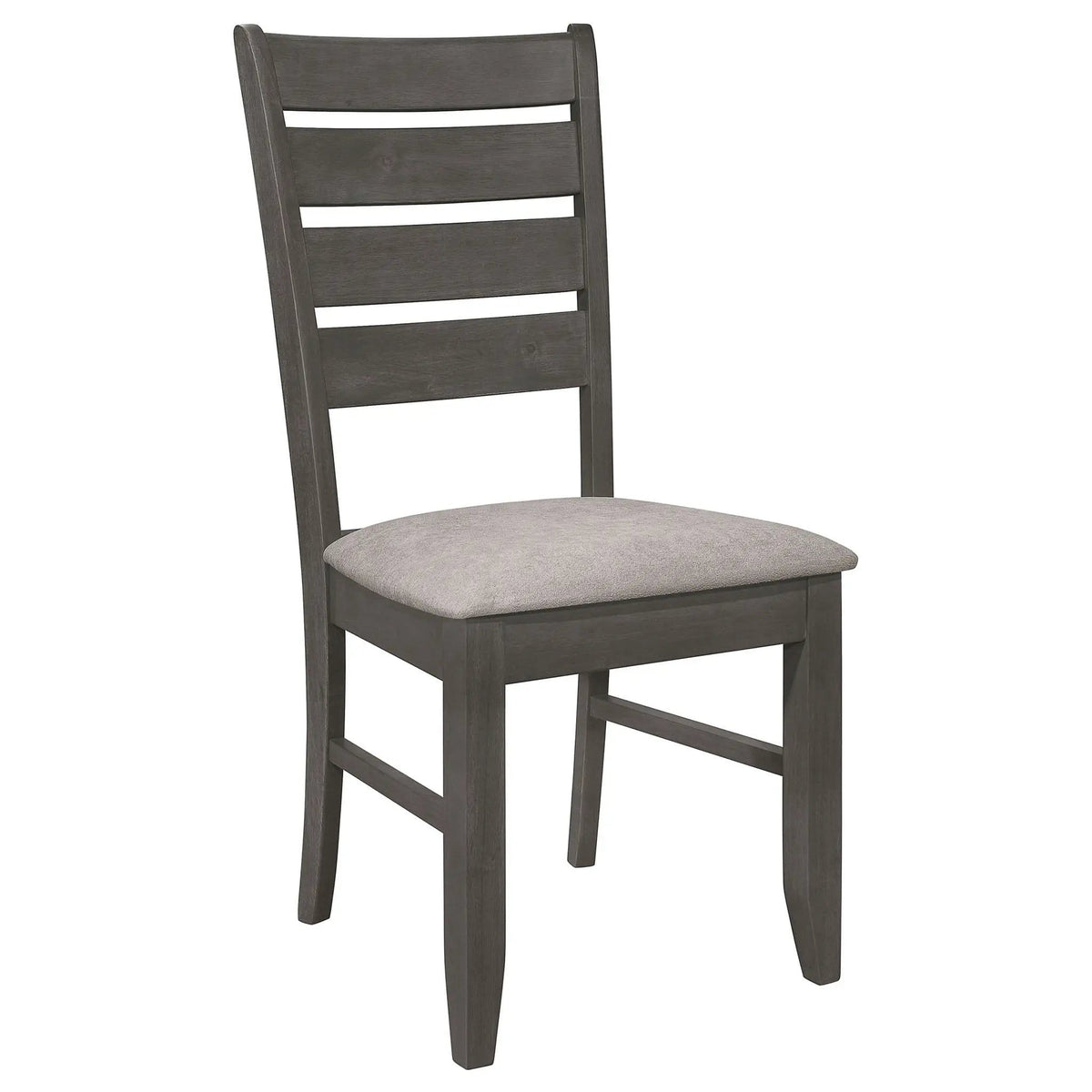 Dalila Wood Dining Side Chair Dark Grey (Set of 2) | 19.25 x 22.25 x 40.25 in | Rubberwood | Dining Room