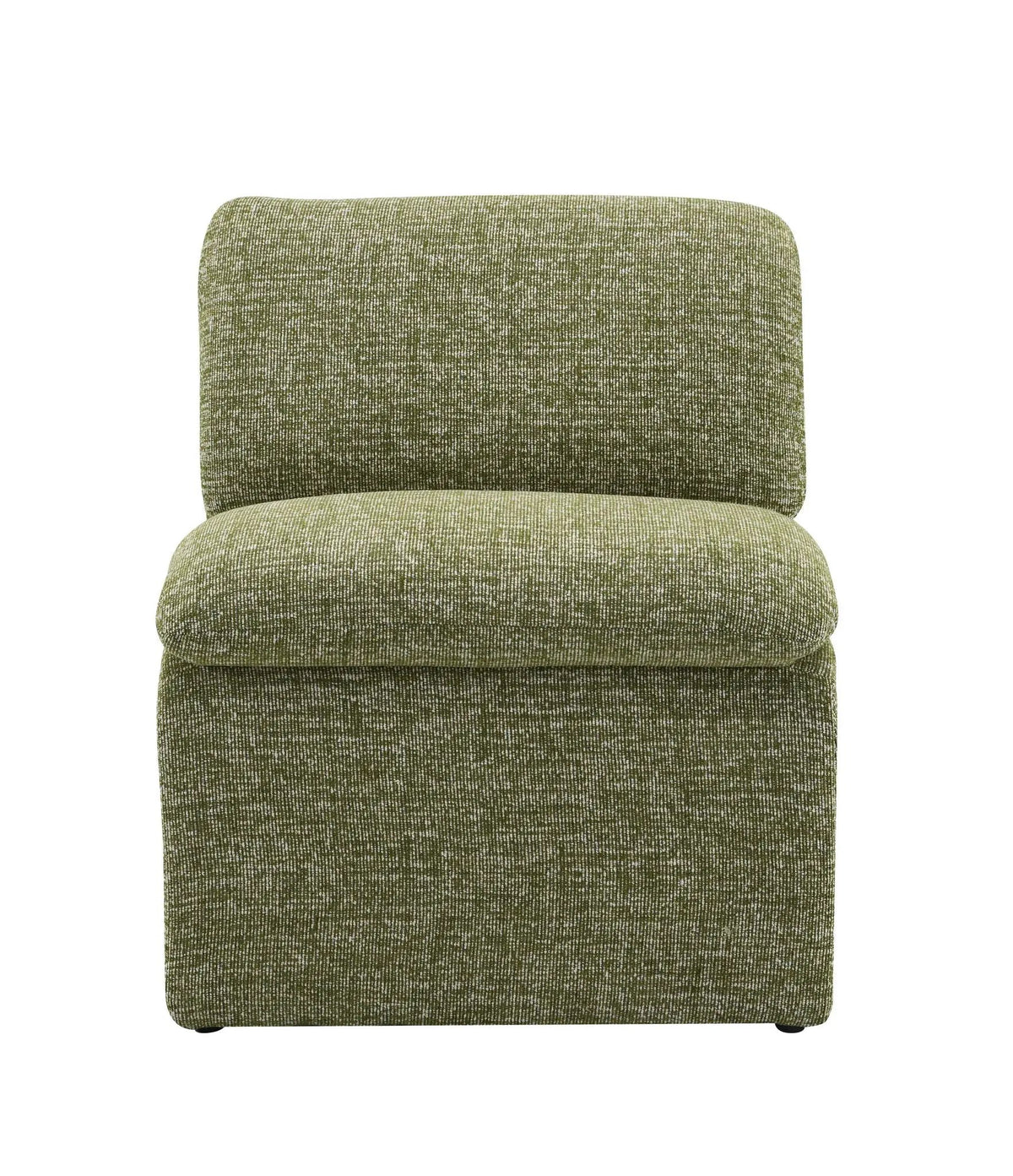 Jaeda Curved Accent Chair | Premium Fabric | Full Foam Cushions | Wooden Inner Frame
