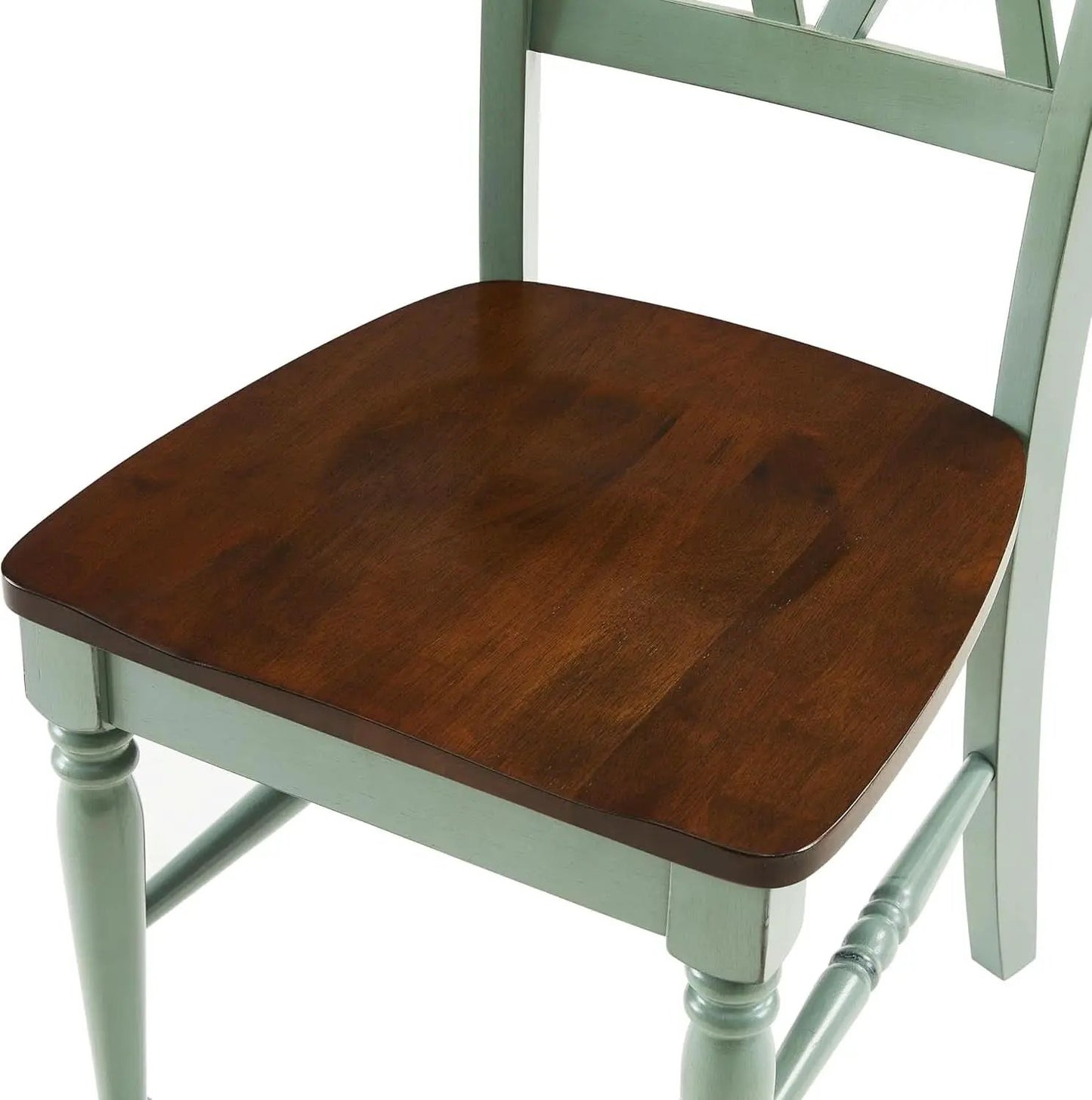 Shelby Distressed Teal XBack Dining Room Chairs Set of 4 from PriceLows™