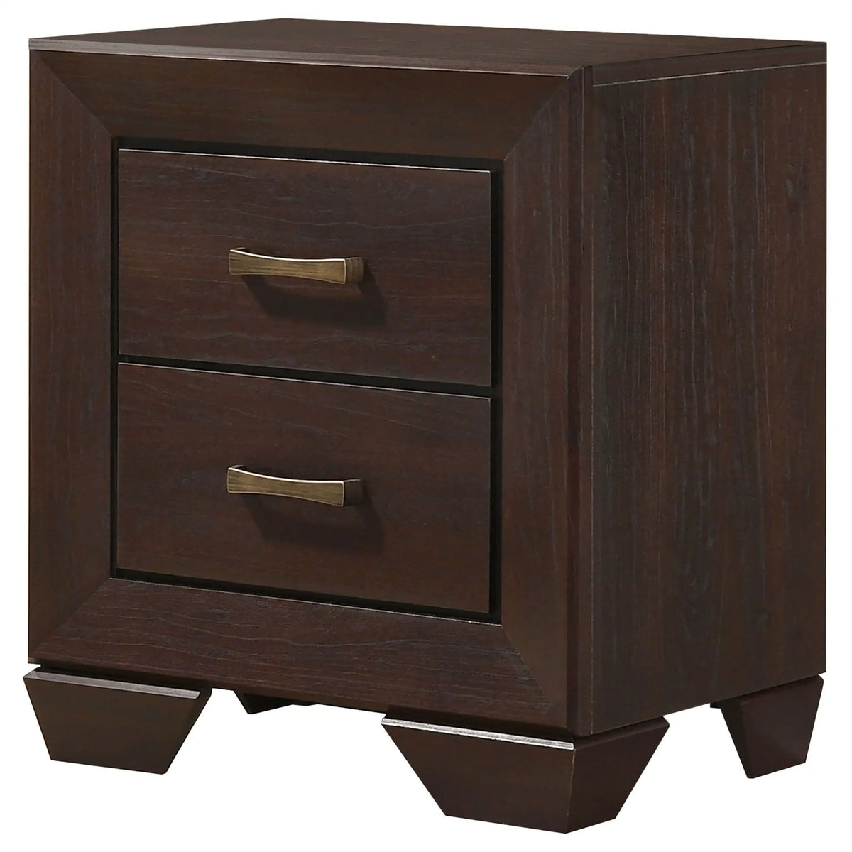 Kauffman 2-drawer Nightstand Dark Cocoa | 23.5 x 16.5 x 27 in | Wood | Bedroom
