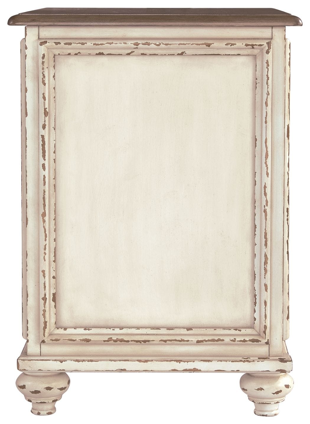 Realyn Chair Side End Table Insert Mirror | 18 x 24.13 x 25.25 in | Engineered Wood & Veneer | White / Brown