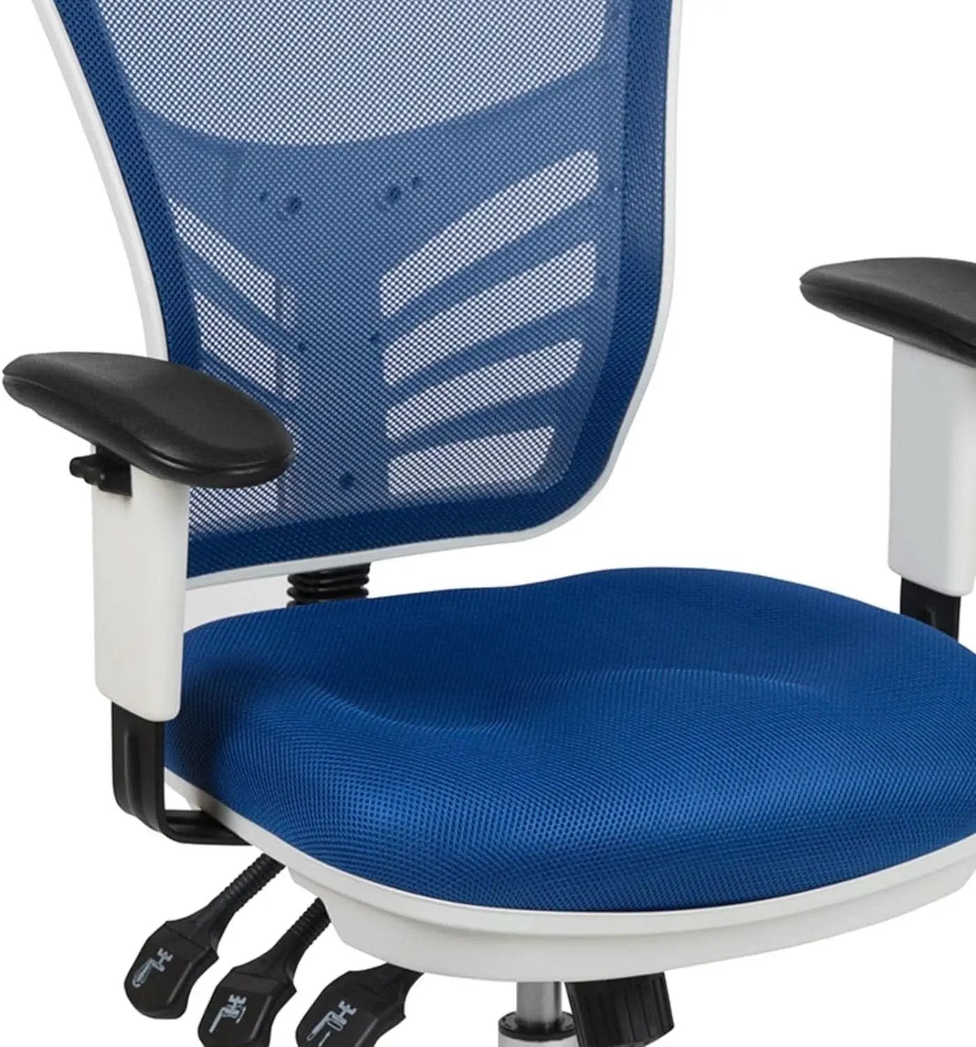 Blue Executive Office Chair With Adjustable Arms Comfort from PriceLows™
