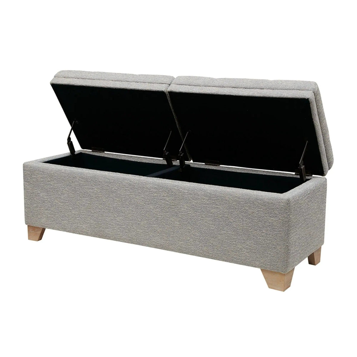 Soft Close Upholstered Storage Bench, Convenient Design | 52.5 x 17.5 x 19.69 in | Solid Wood & Plywood | Home