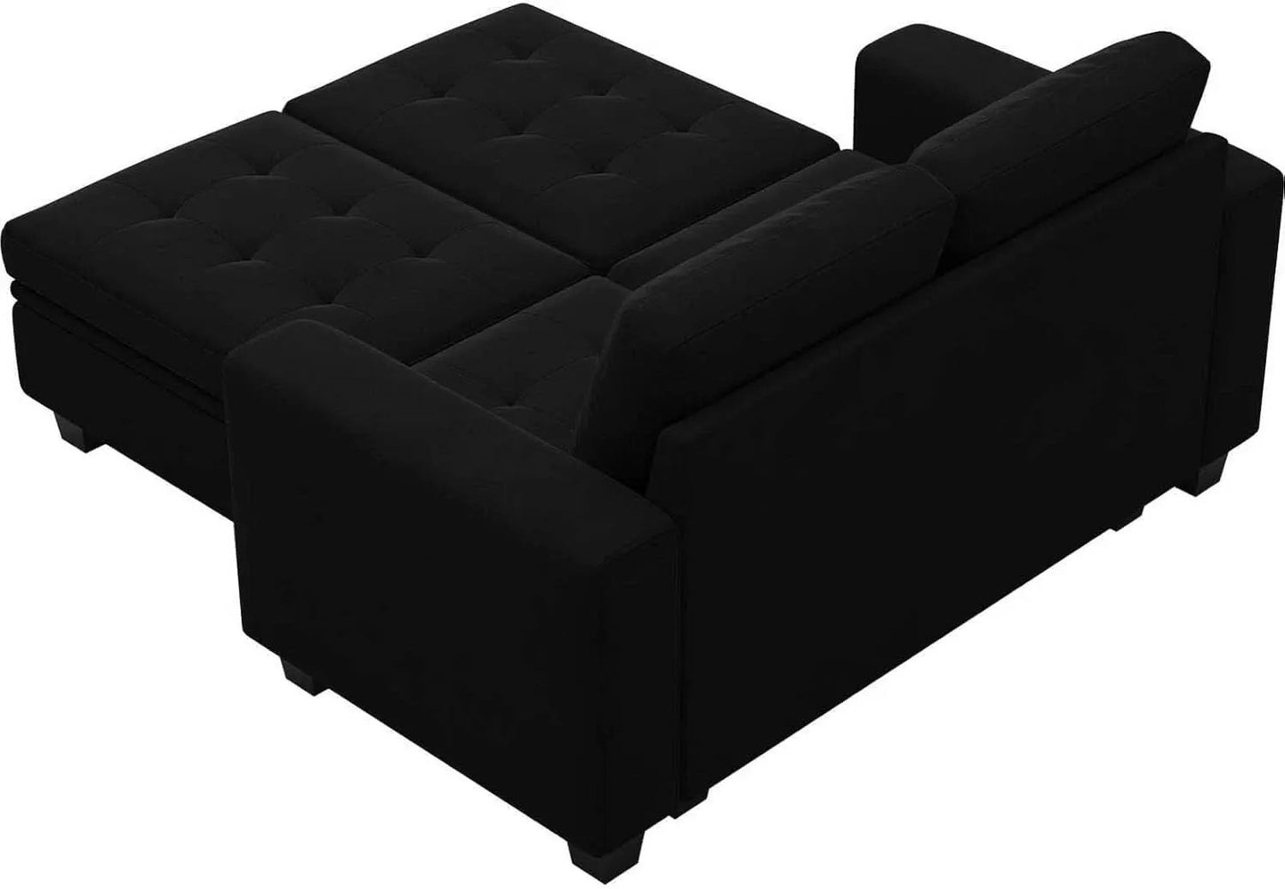 Velvet Modular Sectional Sofa Storage And Reversible Chaise from PriceLows™