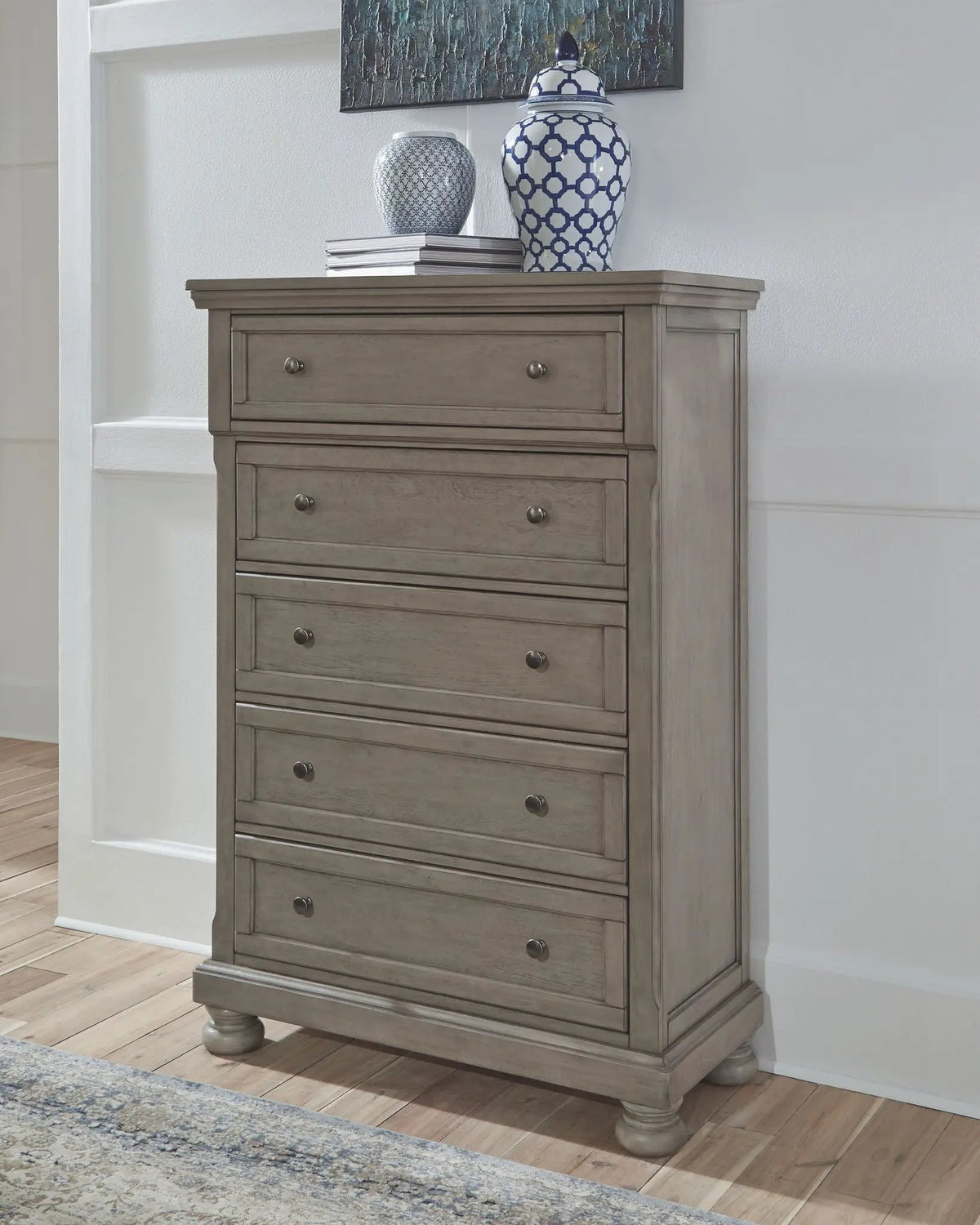 Lettner Panel Bedroom Set | 4-Piece | Select Birch Veneers | Burnished Finish