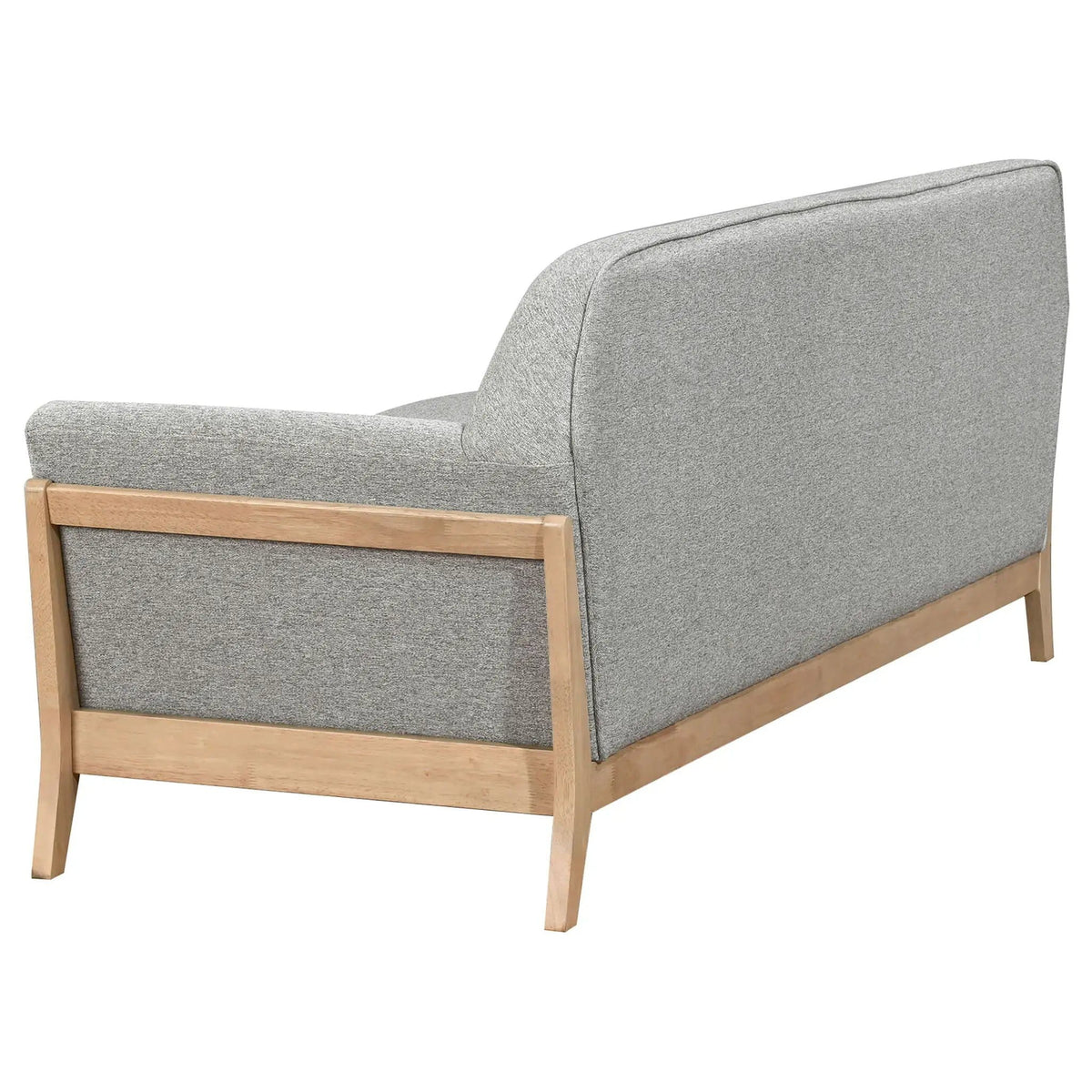 Vaughn 2-piece Fabric Upholstered Flared Arm Sofa Set | 2-Piece Set | Rubberwood & Polyester | Grey
