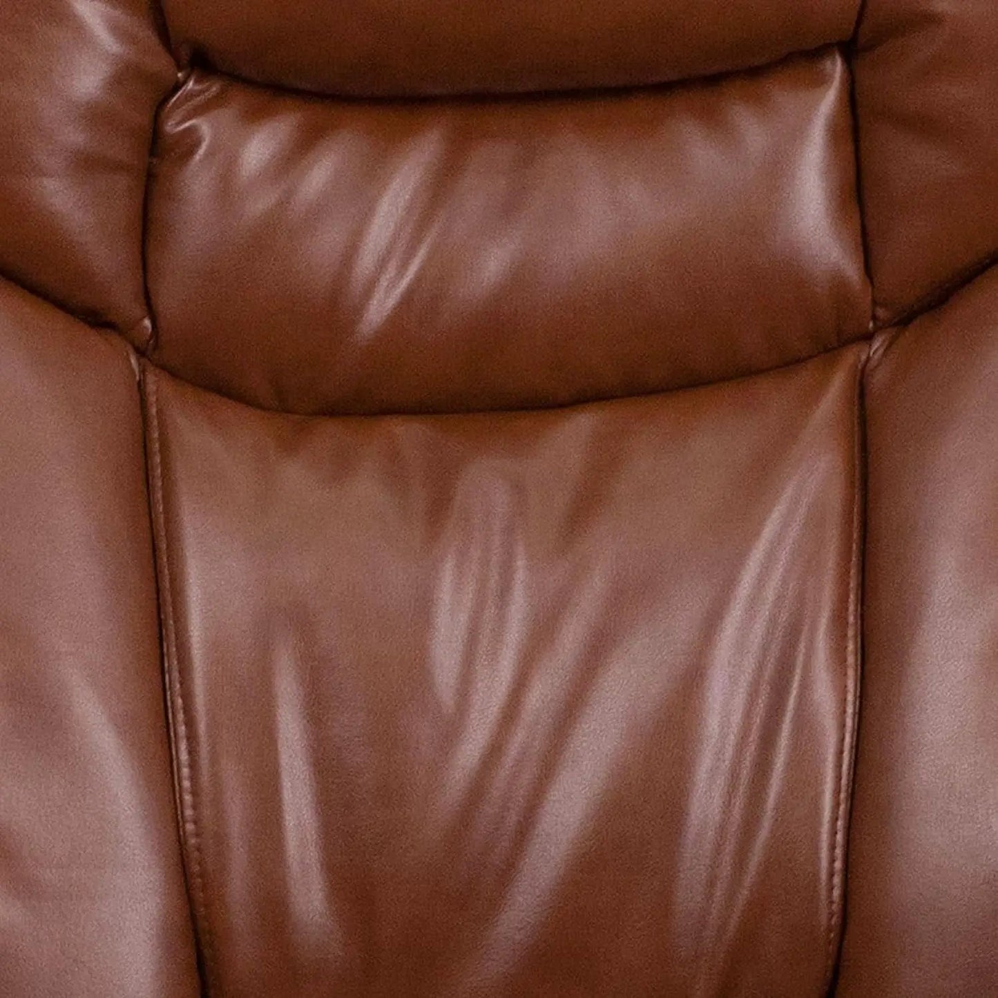 Allie Leathersoft Upholstered Recliner With Ottoman Brown from PriceLows™