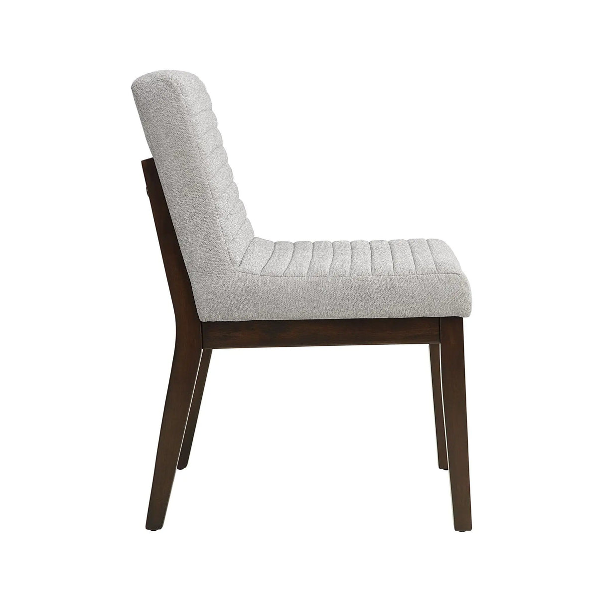 Edwyn Linen Side Chair (Set of 2) | 25 x 20 x 34 in | Rubberwood & Linen | Gray