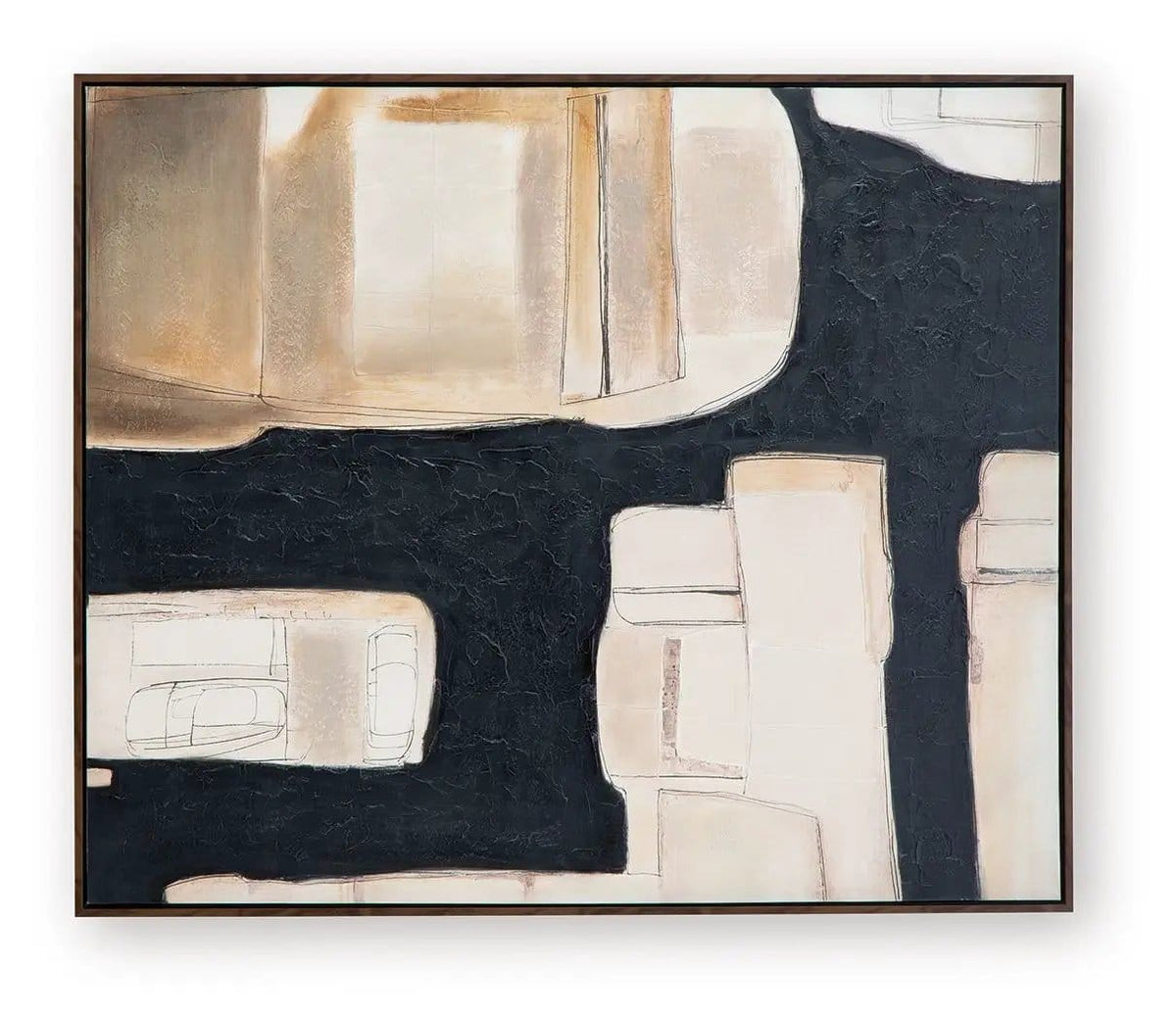 Feyville Wall Art | 50.25 x 1.63 x 60 in | Home Furniture | Black / Brown / Cream