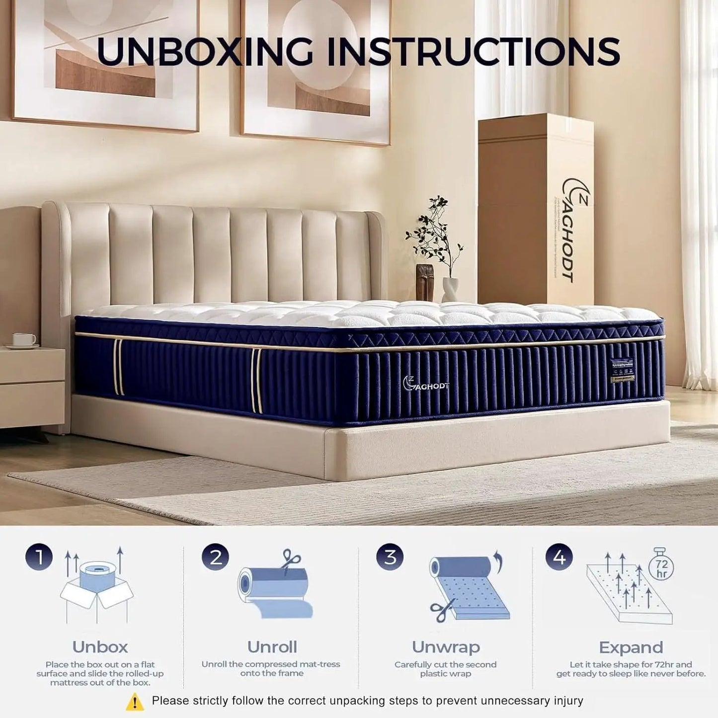Queen Hybrid Mattress In Box Premium MemoryFoam Comfort from PriceLows™